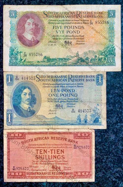 MH DE KOCK 5 POUND 21-1-1957 A/E 3RD ISSUE C54