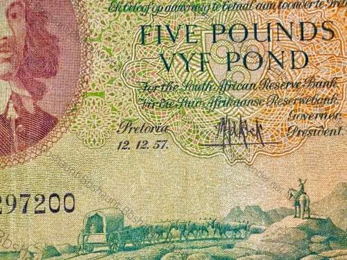 MH DE KOCK 5 POUND 12-12-1957 E/A 3RD ISSUE C61