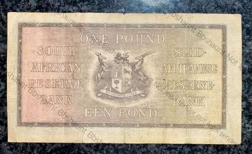 J POSTMUS 1 POUND 3RD APRIL 1942 ENG/AFR A124 FIRST ISSUE