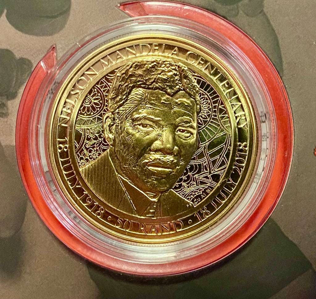 NELSON MANDELA UNC R50 --2018-- 100 YEARS 1918-2018 IN CAPSULE WITH ORIGINAL FOLDER