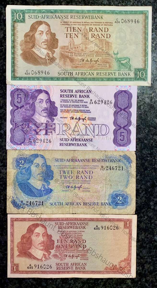 SET OF TW DE JONGH R10 TO R1  1967-1978 ( 1 BID TAKES ALL)
