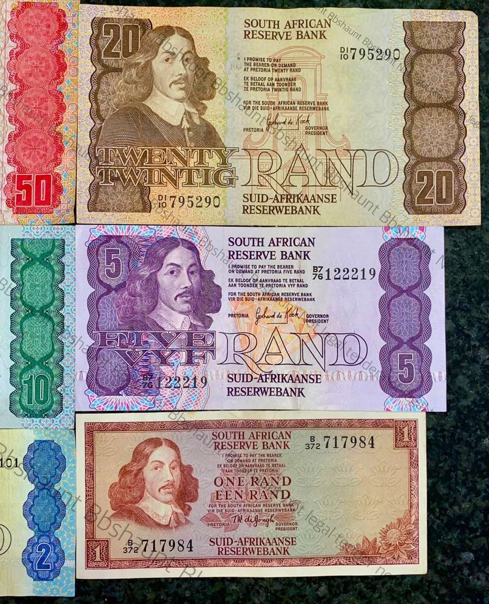COMPLETE SET OF GPC DE KOCK & DECIMALS R50 SCARCE BA SERIE`S TO R2,,,1980s (R1 TW DE JONGH 1975)