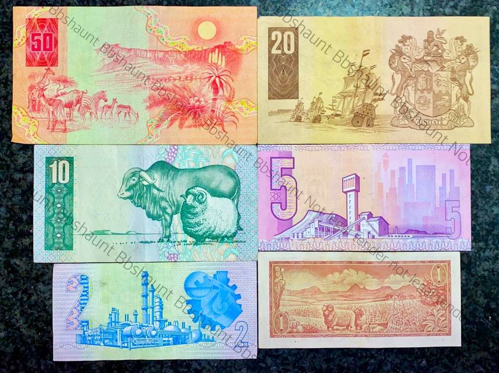 COMPLETE SET OF GPC DE KOCK & DECIMALS R50 SCARCE BA SERIE`S TO R2,,,1980s (R1 TW DE JONGH 1975)