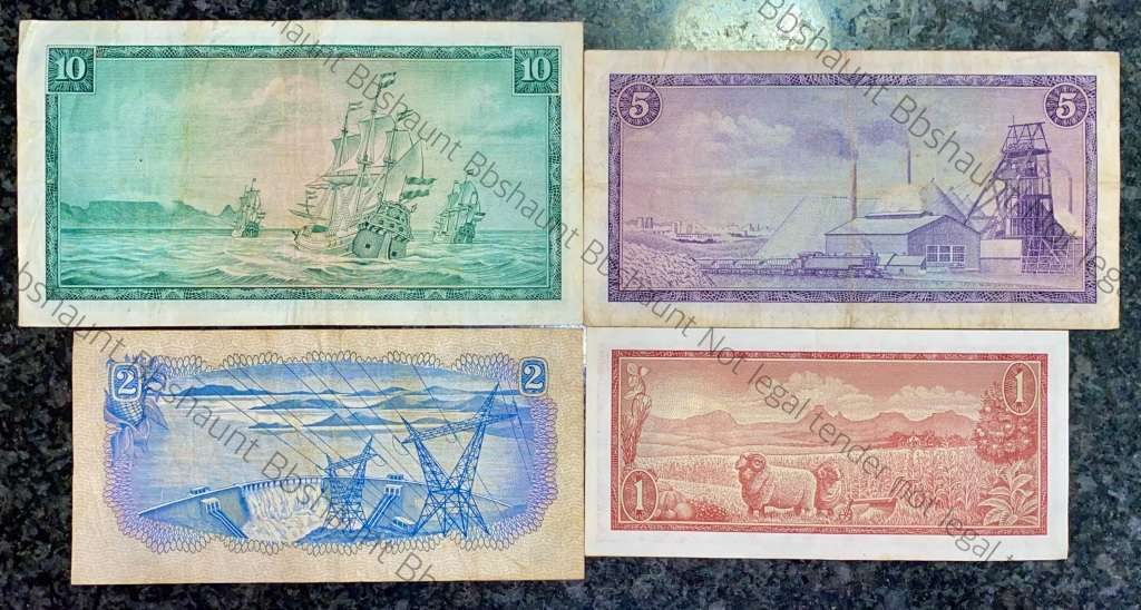 COMPLETE SET OF TW DE JONGH & DECIMALS R10 TO R1 - 1967 - 1975 ( 1 BID TAKES ALL)
