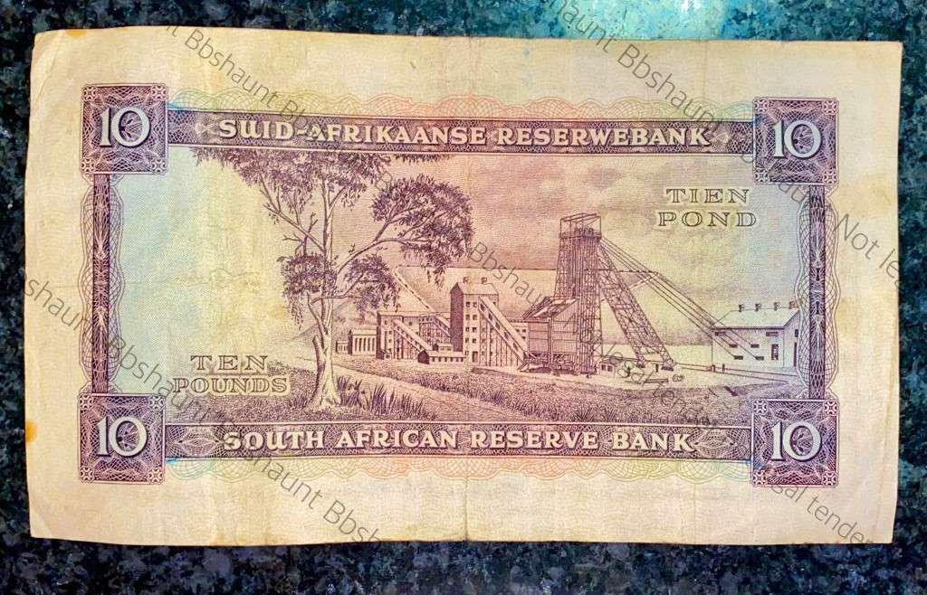 MH DE KOCK LOW NUMBER 10 POUND -- D1 /001077 -- E/A 14-09-1952 VAN REIBEECK WTM 3RD ISSUE