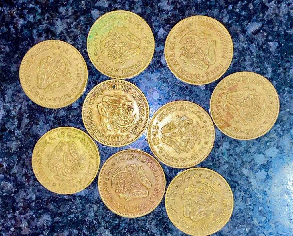 R S A - 1/2 CENT 1963 (BID PER COIN)9 AVAILABLE