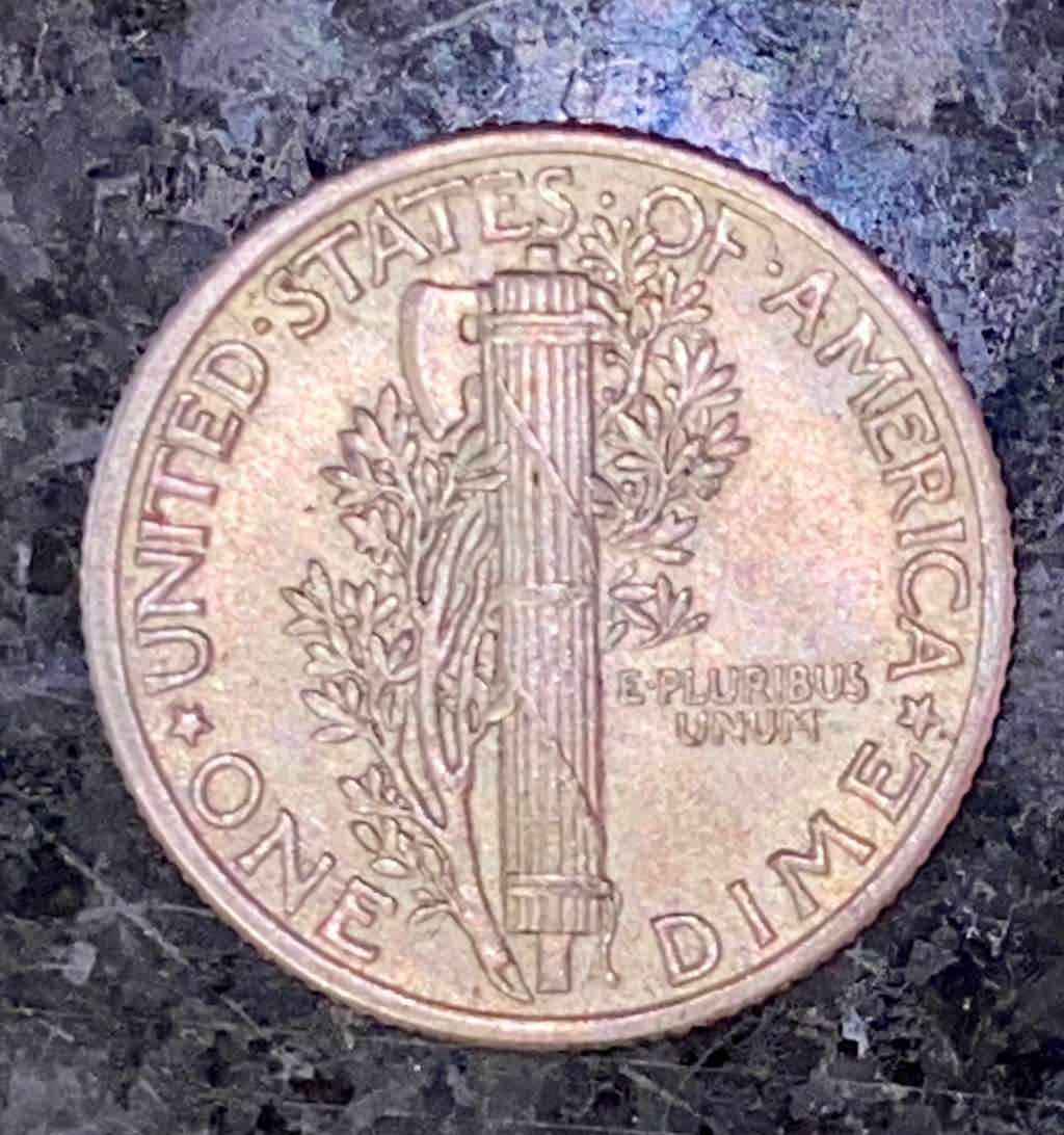 U S A SILVER 1 DIME - 10 CENT 1942 WW2  - SILVER ,900