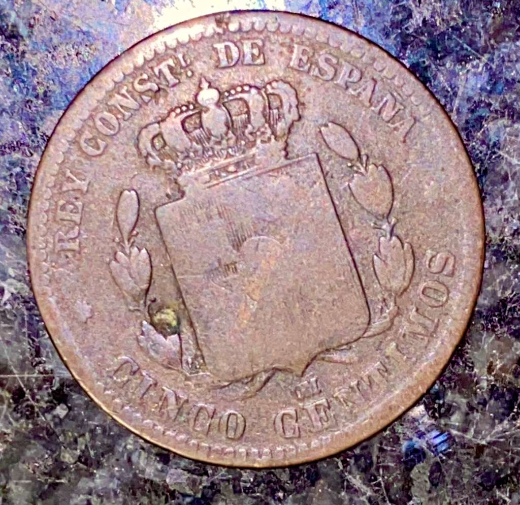 SPAIN 5 CENTIMOS 1878