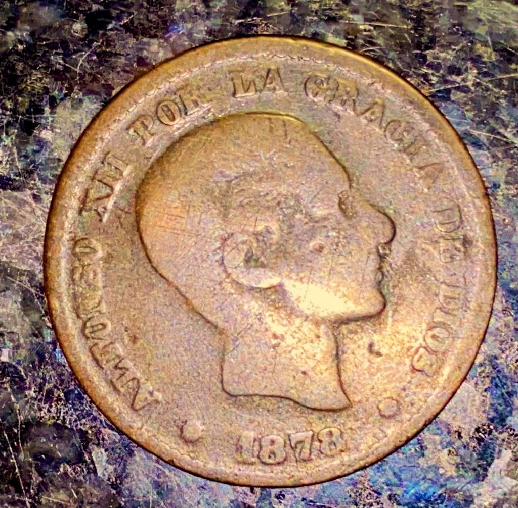 SPAIN 5 CENTIMOS 1878