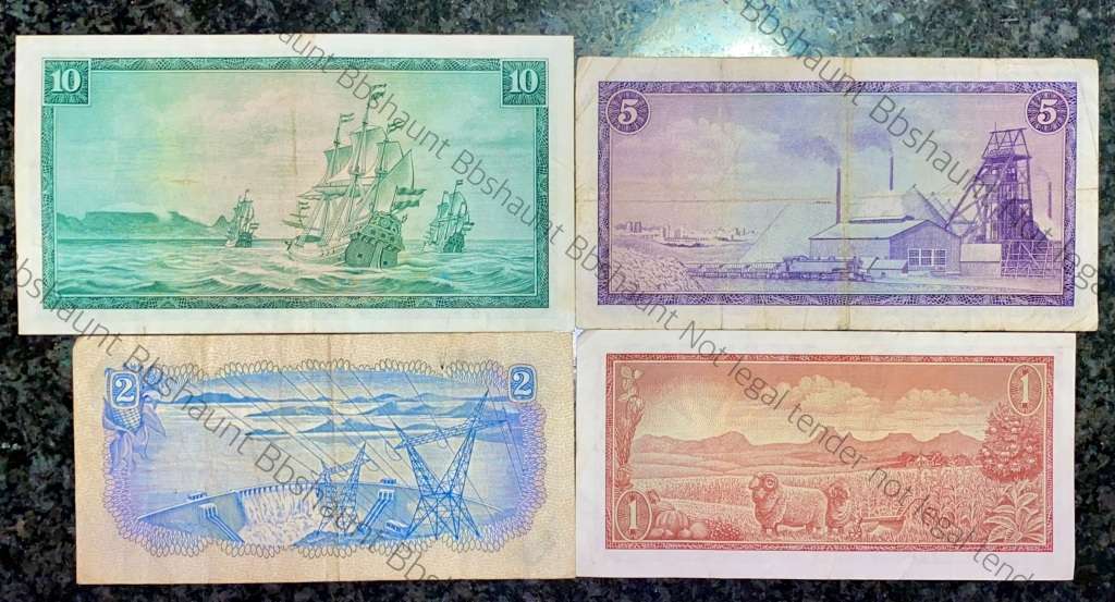 COMPLETE SET OF TW DE JONGH & DECIMALS R10 TO R1 - 1967-1975 ( 1 BID TAKES ALL)