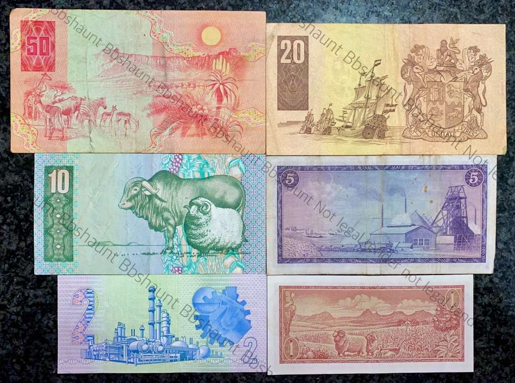 SET OF VARIOUS GOVERNORS & DECIMALS R50 TO R1  ( 1 BID TAKES ALL)