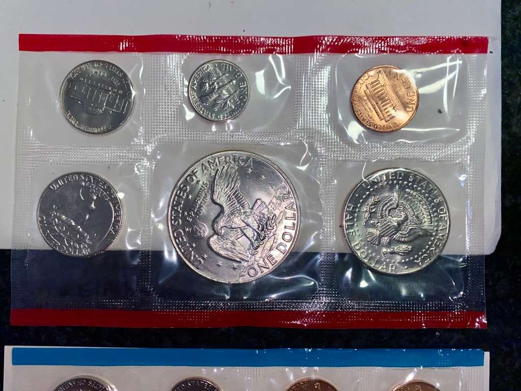 U S A UNC SETS - BOTH DENVER & PHILADELPHIA MINT- EISENHOWER 1 DOLLAR TO 1 CENT 1973(1 BID TAKES ALL