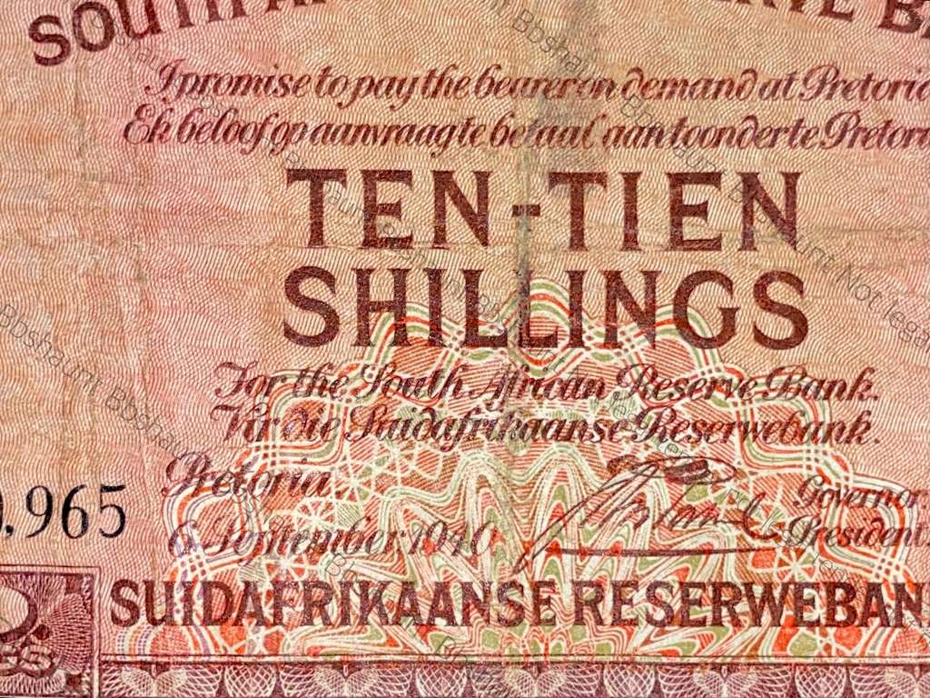 J.POSTMUS 10 SHILLINGS 6TH SEPTEMBER 1940 FIRST ISSUE E/A E49 /520.965