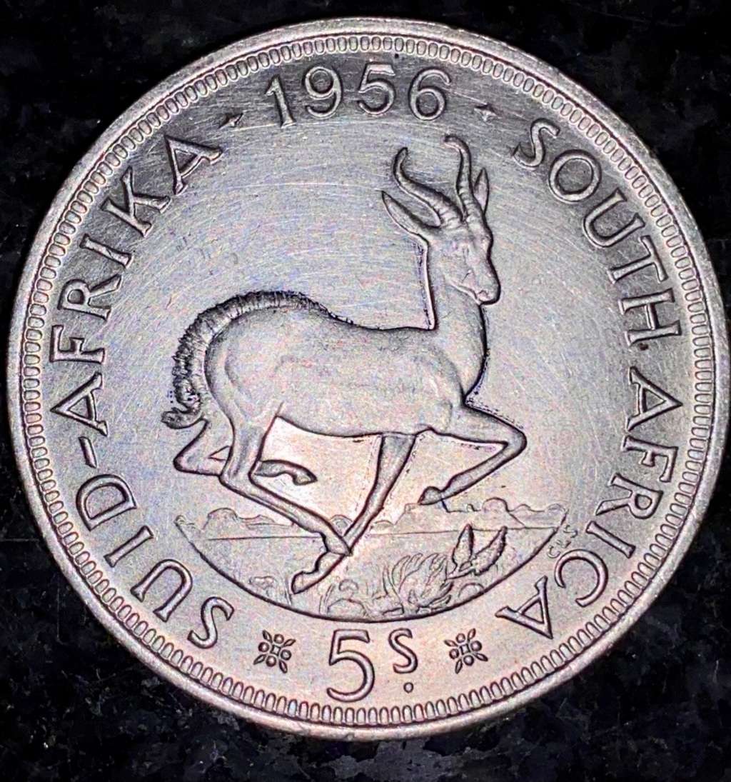 S A UNION SILVER 5 SHILLINGS 1956 SILVER CROWN VERY GOOD CONDITION