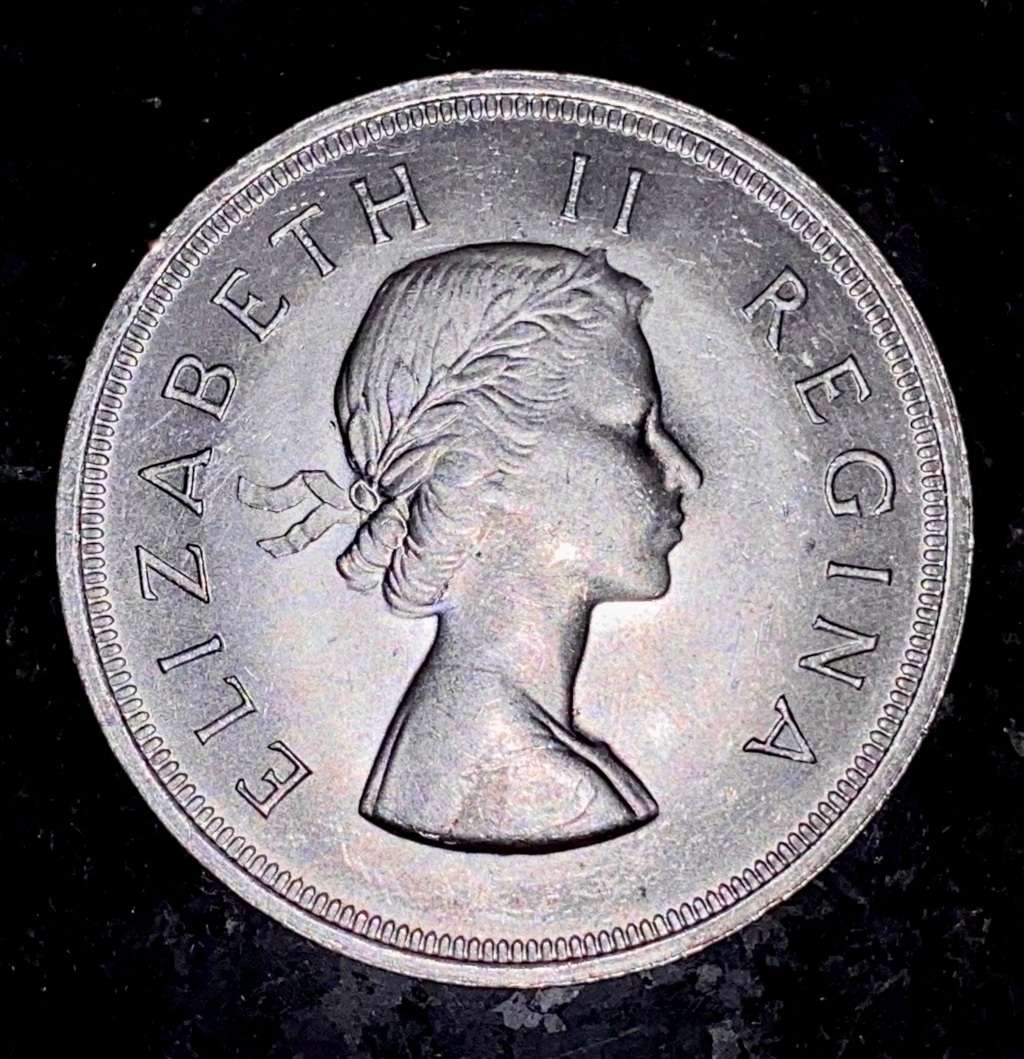 S A UNION SILVER 5 SHILLINGS 1956 SILVER CROWN VERY GOOD CONDITION