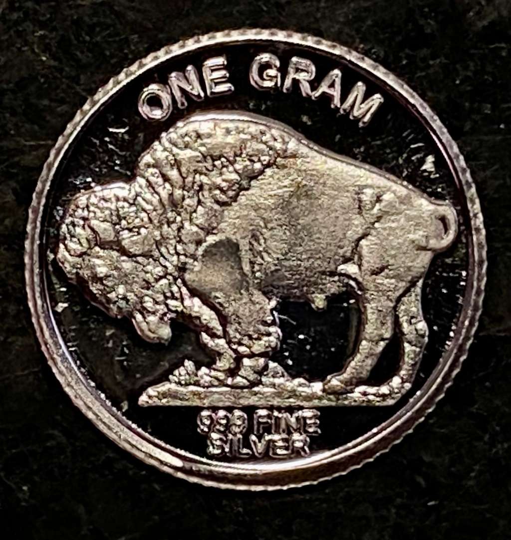 999 SILVER ROUNDS - AMERICAN BUFFELO & INDIAN - FREEDOM - 1 GRAM FINE SILVER