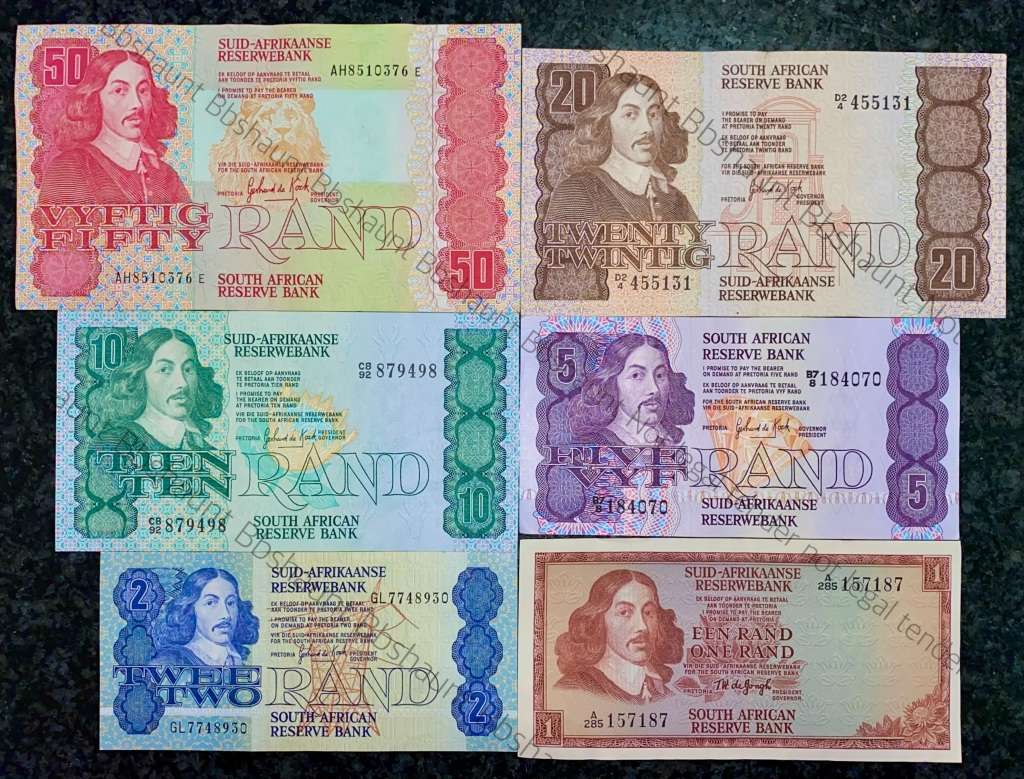 COMPLETE SET OF CL STALS & DECIMALS R50 TO R2AA--1ST ISSUE 1990 [R1 TW DE JONGH 1975]1 BID TAKES ALL