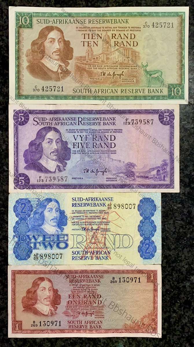 TW DE JONGH SET  R10 TO R1 -- 1967-1978 ( 1 BID TAKES ALL)