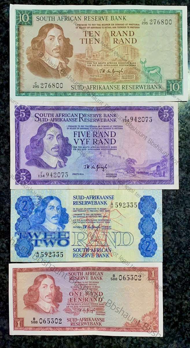 TW DE JONGH SET R10 TO R1 -- 1967-1978  ( 1 BID TAKES ALL)