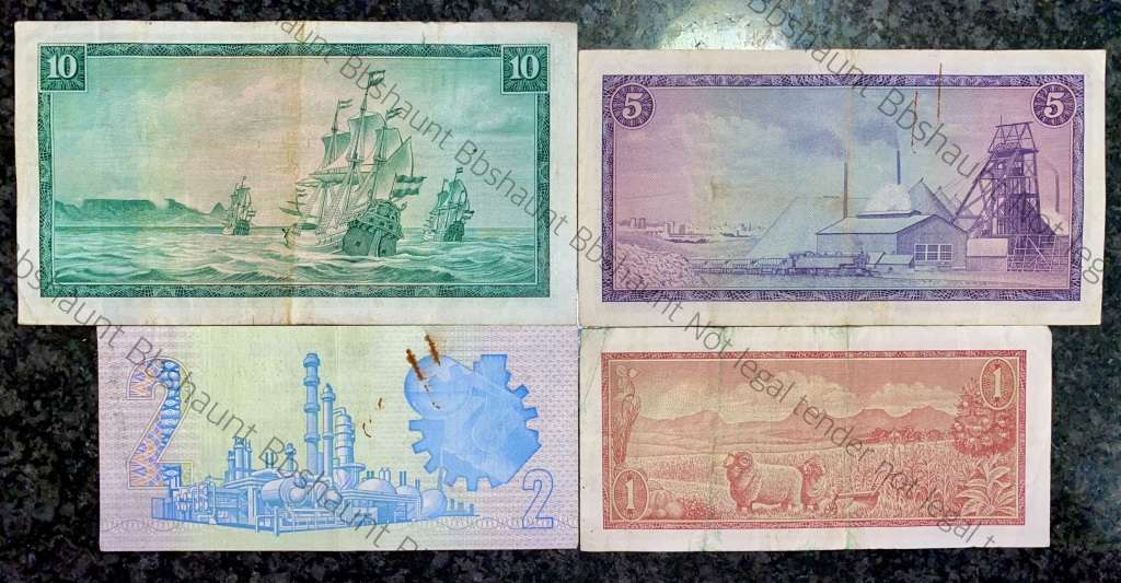 COMPLETE SET OF TW DE JONGH & DECIMALS R10 TO R1 -- 1967-1978 - 1ST TO 4TH ISSUE( 1 BID TAKES ALL)