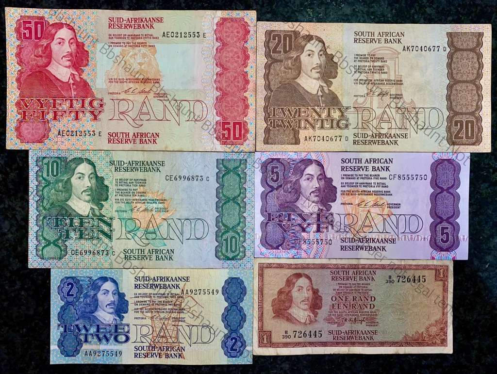 COMPLETE SET OF CL STALS & DECIMALS R50 TO R2 AA --1ST ISSUE 1990 [R1 DE JONGH 1975]1 BID TAKES ALL)