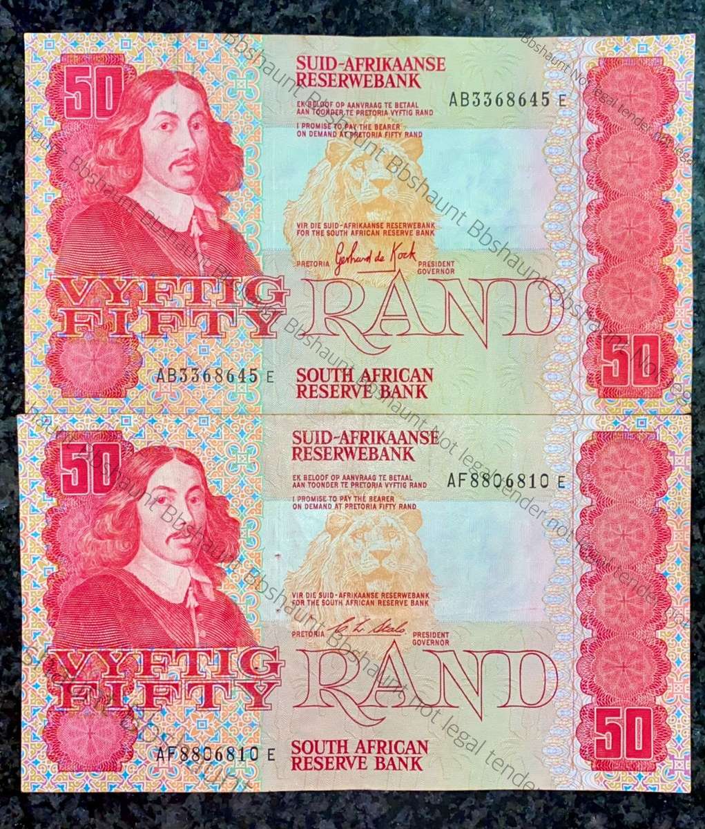 SET OF R50s - GPC DE KOCK A/E 3RD ISSUE 1984 AB & CL STALS 1990 AF(1 BID TAKES ALL)