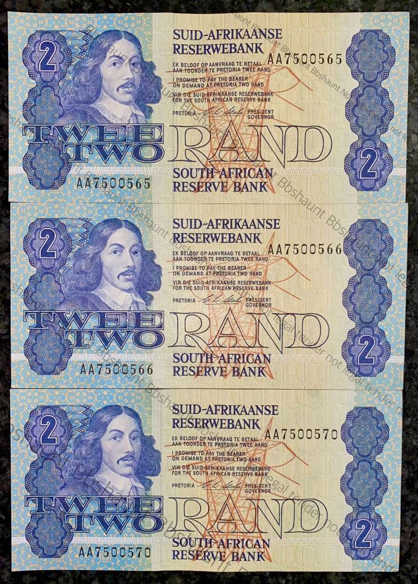 CL STALS R2AA IN SEQ AA7500566-565 &570 UNC -- HARDER TO FIND -- 1ST ISSUE 1990(1 BID TAKE ALL)