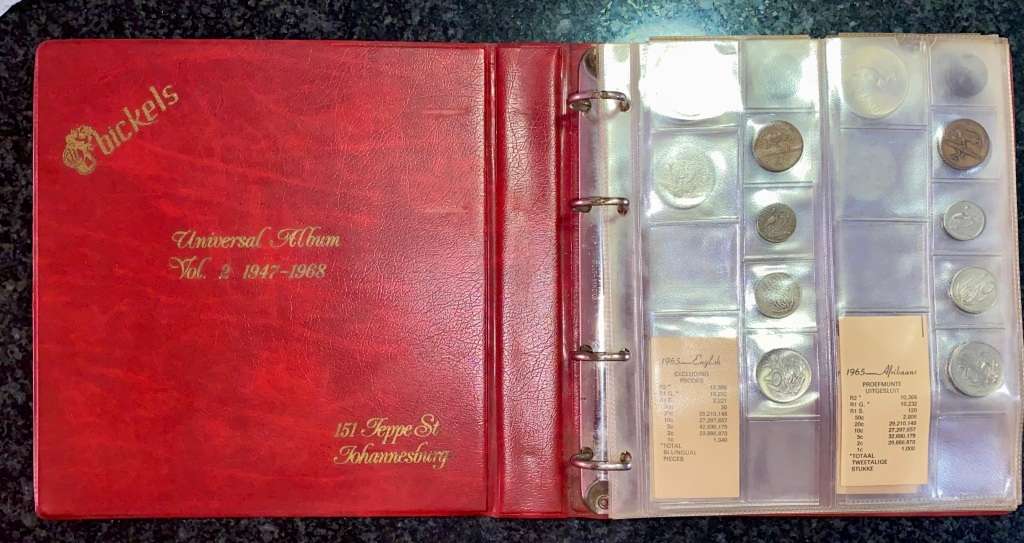 S A UNION & RSA COLLECTION --ALBUM & 1965-1968 SETS -- IN ORIGINAL BICKELS ALBUM PAGE, MINTAGE CARDS