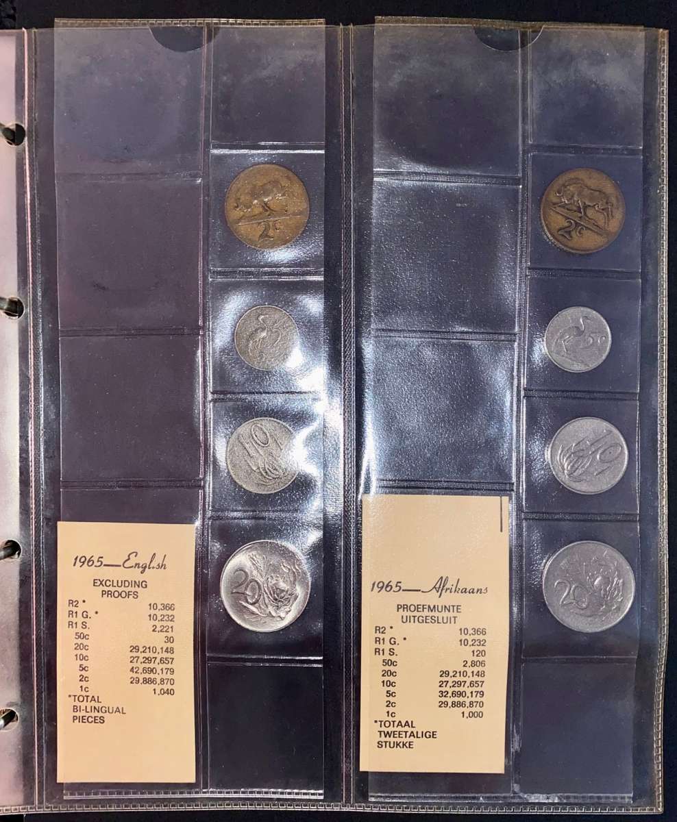 S A UNION & RSA COLLECTION --ALBUM & 1965-1968 SETS -- IN ORIGINAL BICKELS ALBUM PAGE, MINTAGE CARDS
