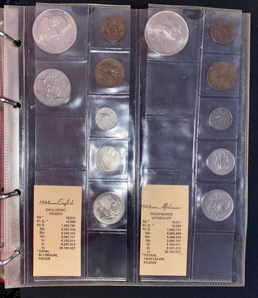 S A UNION & RSA COLLECTION --ALBUM & 1965-1968 SETS -- IN ORIGINAL BICKELS ALBUM PAGE, MINTAGE CARDS