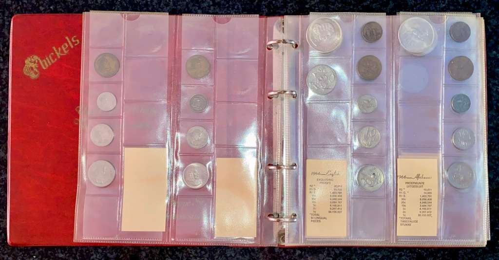 S A UNION & RSA COLLECTION --ALBUM & 1965-1968 SETS -- IN ORIGINAL BICKELS ALBUM PAGE, MINTAGE CARDS