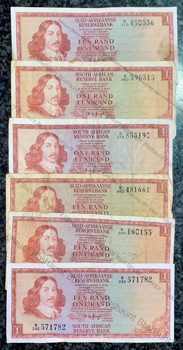 TW DE JONGH R1 - B SERIES ( 1 BID TAKES ALL 6 NOTES)