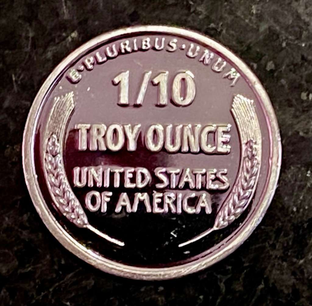 U S A -- WHEAT PENNY -- LINCOLN - IN GOD WE TRUST - 1/10 TROY OZ FINE SILVER - 99,99 SILVER ROUND