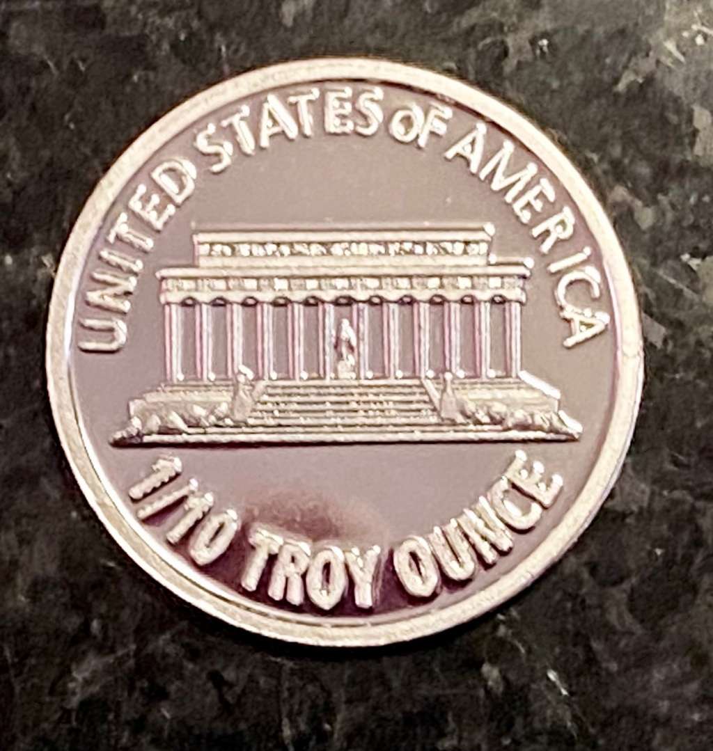 U S A -- MEMORIAL PENNY -- LINCOLN - IN GOD WE TRUST - 1/10 TROY OZ FINE SILVER - 999 SILVER ROUND