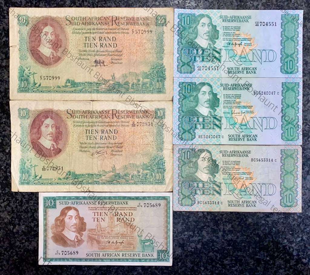 SET OF R10 NOTES ALL GOVERNORS FROM 1961-1990(1 BID TAKES ALL)