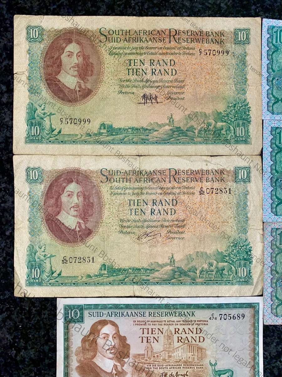 SET OF R10 NOTES ALL GOVERNORS FROM 1961-1990(1 BID TAKES ALL)