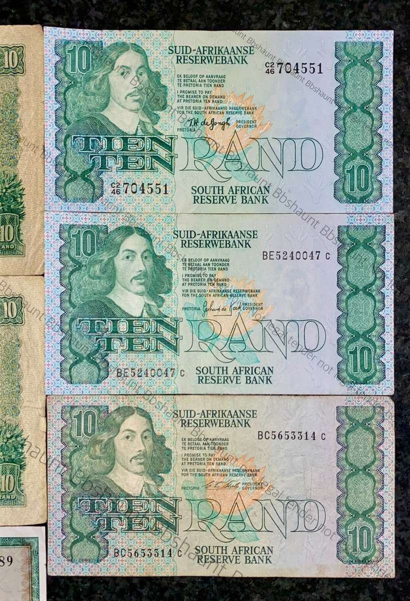 SET OF R10 NOTES ALL GOVERNORS FROM 1961-1990(1 BID TAKES ALL)