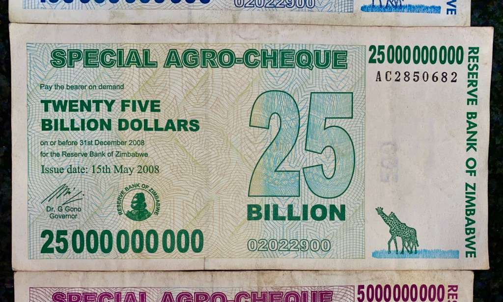 ZIMBABWE SET 100 BILLION DOLLARS, 25 BILLION DOLLARS & AA 5 BILLION DOLLAR 2008(1 BID TAKES ALL)