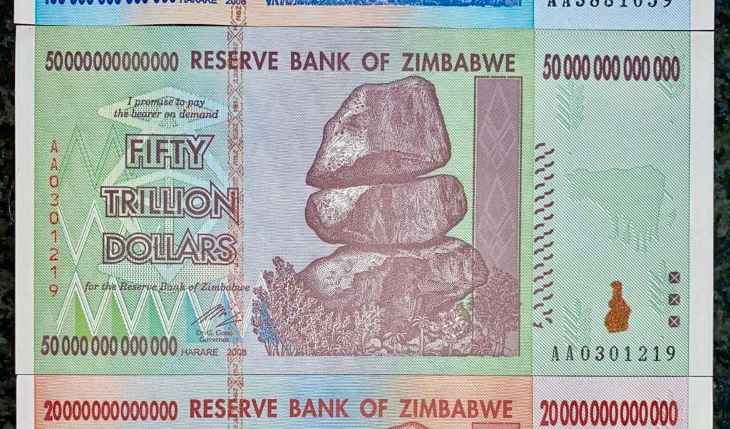 ZIMBABWE FULL SET TRILLION DOLLARS + REPLACEMENT 20 TRILLION ZA 100 TRILLION TO 10 TRILLION 2008 UNC