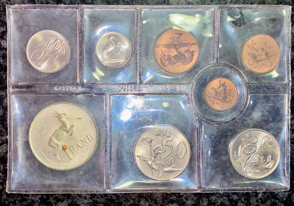 S A MINT UNCIRCULATED SET 1970 --SILVER R1 TO 1/2 CENT - SEALED FROM SA MINT