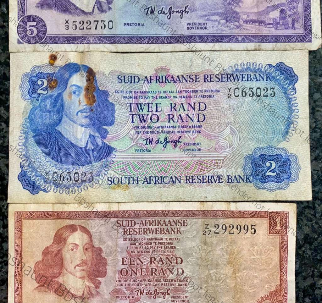 COMPLETE SET REPLACEMENT NOTES TW DE JONGH R10 -W20, R5 -X3, R2 -Y2 & R1 -Z27 -- 1967-1975