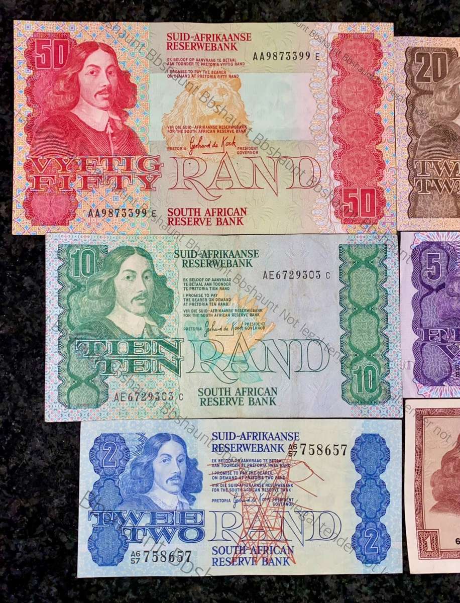 COMPLETE SET OF GPC DE KOCK & DECIMALS R50AA TO R2A - 1980s (R1A TW DE JONGH 1975) 1 BID TAKES ALL)