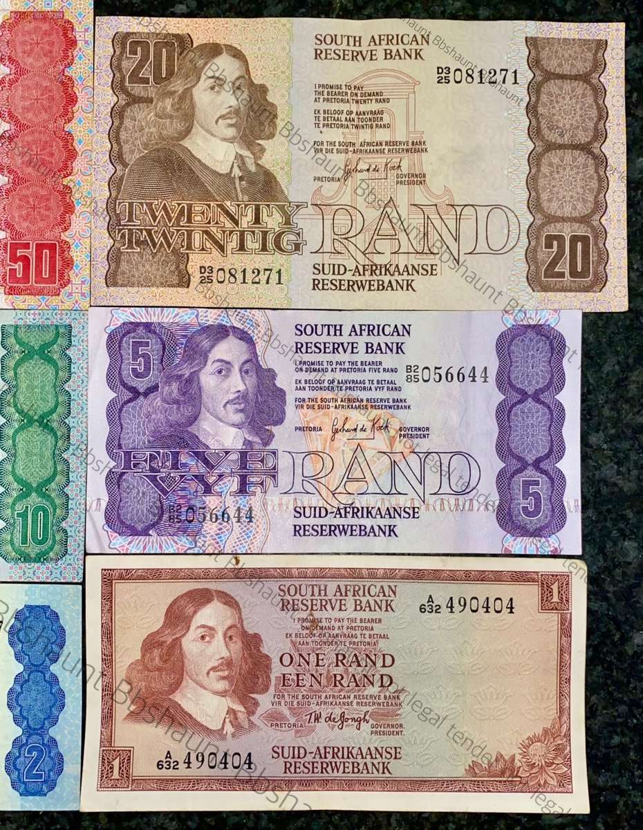 COMPLETE SET OF GPC DE KOCK & DECIMALS R50AA TO R2A - 1980s (R1A TW DE JONGH 1975) 1 BID TAKES ALL)