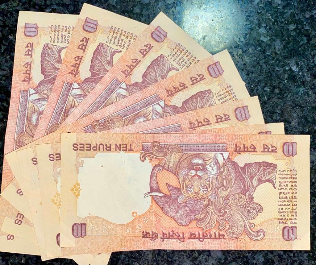 INDIA 10 RUPEE IN SEQUENCE 42E750921-927 MAHATMA GANDHI ND 2018(BID PER NOTE)