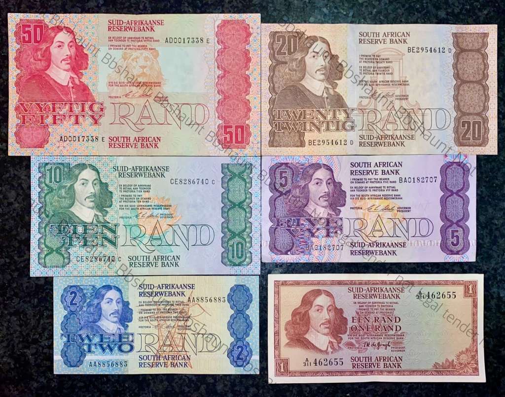COMPLETE SET OF CL STALS & DECIMALS R50 TO R2AA GOOD CONDITION 1ST ISSUE 1990[R1A DE JONGH 1967)