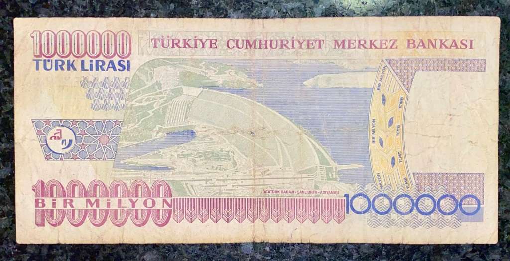 TURKEY 1000000 LIRASI 1970