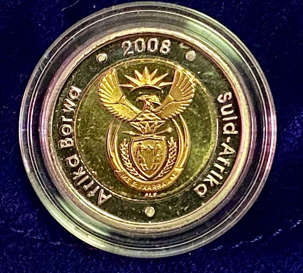 SOUTH AFRICA OOM PAUL MINTMARK R5 -- 2008 -- WITH SAM BAG & CERTIFICATE IN CAPSULE