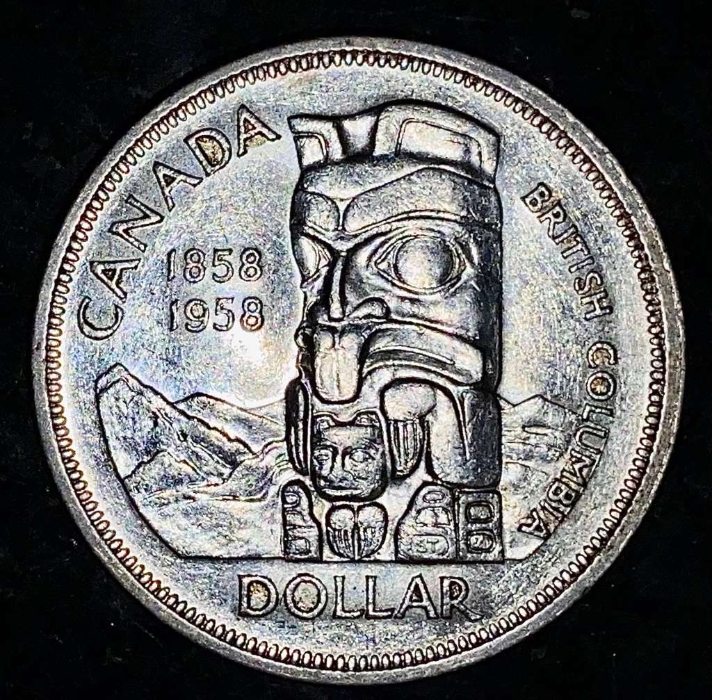 CANADA SILVER 1 DOLLAR 1958