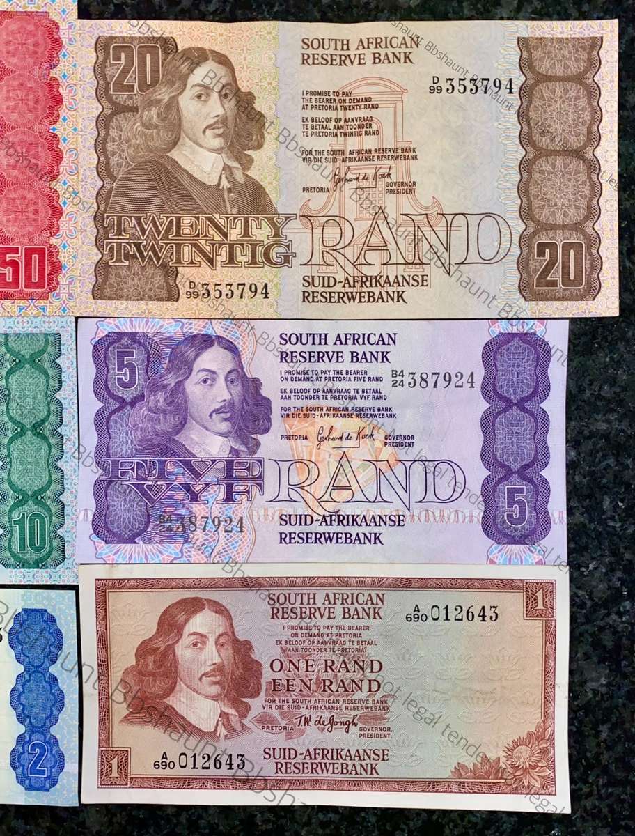 COMPLETE SET OF GPC DE KOCK & DECIMALS R50 TO R2A GOOD CONDITION 1980s(R1A TW DE JONGH 1975)