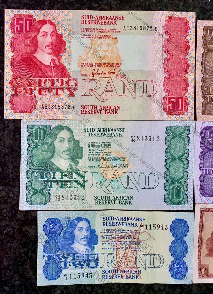 COMPLETE SET OF GPC DE KOCK & DECIMALS R50 TO R2A GOOD CONDITION 1980s(R1A TW DE JONGH 1975)